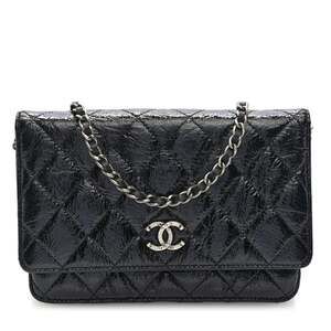 Chanel Patent Goatskin Quilted Paris #223119C16B